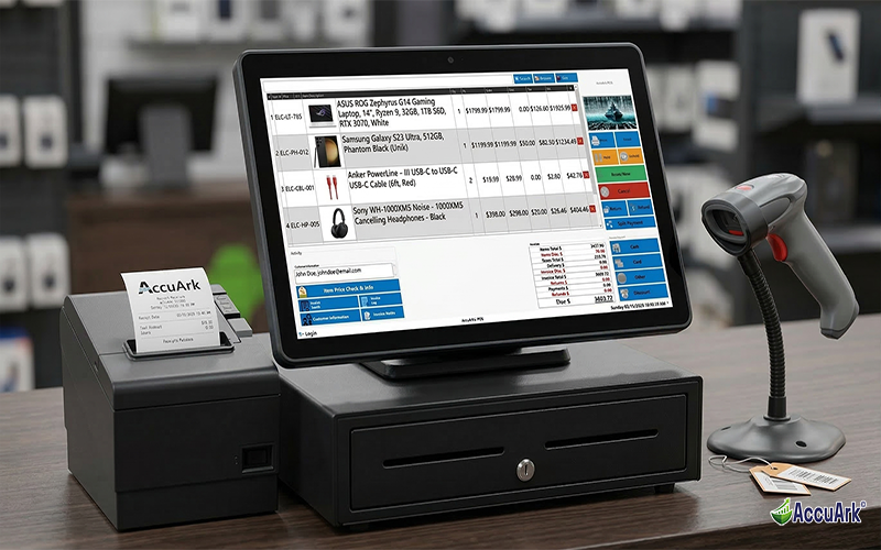 AccuArk© POS - Fast checkout with barcode scanning and multiple payment options